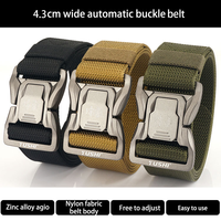Ceinture tactique en nylon et alliage élastique personnalisée pour homme, résistante à l'usure, boucle à verrouillage automatique, style sportif, nouvelle vente en gros