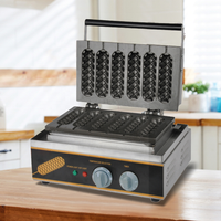 Professionnel Commercial 6 pièces gaufrier bâton fabricant maïs Hot Dog Machine contrôle de température réglable antiadhésif gaufrier