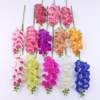 Orchidées Phalaenopsis artificielles 9 têtes Real Touch Mini fleur d'orchidée pour la décoration de la maison de fête de mariage