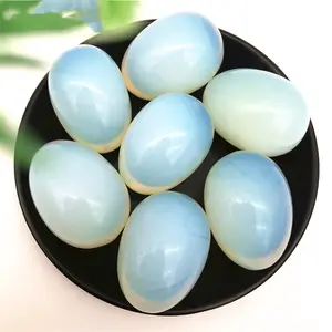 Pierre d'opale en cristal, 1 pièce, magnifique, polissage d'œufs pour la guérison