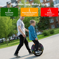 RGB Verlichte Monowheel Zelfbalancerende Eenwieler KINGSONGS Elektrische Eenwieler voor Volwassenen 40km Bereik Eénwiel E-Unicycle