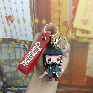 Llavero 3D Impermeable con Figura en Relieve de Jack Sparrow de Piratas <span class=keywords><strong>del</strong></span> <span class=keywords><strong>Caribe</strong></span>, Llavero de PVC Suave, Recuerdo de Película, Regalo con Cordón Rojo - Product Image 5