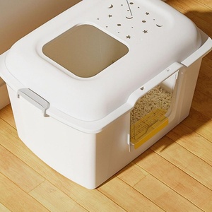 Hermosa, Práctica y Conveniente Caja de Arena para Gatos Extra Grande de Doble Uso, Abierta y Anti-Salpicaduras, Suministros para Gatos - Product Image 3