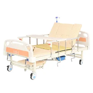 Manual Flipping Full Curve Nursing Bed With Stool Hole Folding Guardrail Anti-pinch Hand Design Hospital Beds