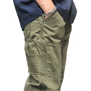 Pantalones largos holgados para correr de Hip Hop para hombre, Pantalones chinos pesados, pantalones cargo de gran tamaño de algodón con múltiples bolsillos hechos en Bangladesh - Product Image 4
