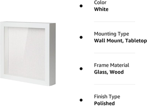 באיכות גבוהה 8 x8 mdf לבן עמוק אמנות עץ אמנות 3D צל תיבת תמונה אישית תמונה מסגרת פרחוני דיוקן חיות נוף נושאים זכוכית נושאים - Product Image 6