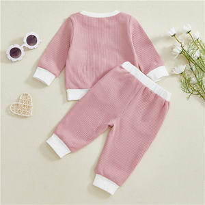 Conjuntos a juego para Hermanas, Otoño, recién nacido, niñas, manga larga, flor 3D, sudadera, pantalones, 2 uds., conjunto de otoño para niñas pequeñas - Product Image 4