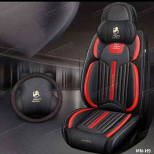 Set di 9 <span class=keywords><strong>Coprisedili</strong></span> per <span class=keywords><strong>Auto</strong></span> Design Sportivo in Pelle PU Stile Universale Adatto per <span class=keywords><strong>Auto</strong></span> a Cinque <span class=keywords><strong>Posti</strong></span> - Product Image 2