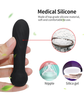 Mini masajeador corporal de súper vibración con 10 frecuencias de vibración fuerte, 100% resistente al agua, recargable por USB