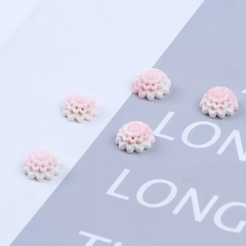 Wholesale Natural pink Queen shell loose beads carved Queen Shell flower shape Mabe Seawater Pearl Mabe Beads pendant