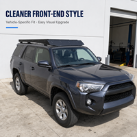 Barres de toit en acier 4x4 avec éclairage, panier de transport en alliage d'aluminium pour 4Runner 2010-2024