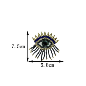 Chất lượng cao mới nhất mắt ác đính cườm các bản vá lỗi mắt đính may trên handmade cho hat túi vải - Product Image 6