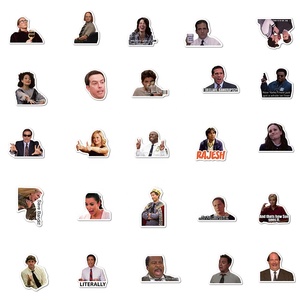 100 pièces drôle mignon émoticônes Expression autocollants américain TV films <span class=keywords><strong>Film</strong></span> étiquette pour bouteille téléphone bagages autocollants - Product Image 5