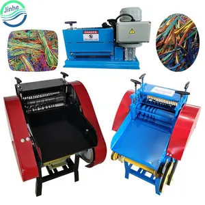 Waste electric wire line cutter peeler stripper recycling automatic scrap copper cable peeling stripping machine