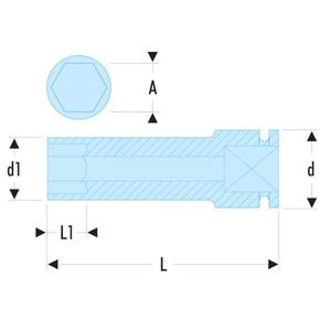 Facom-NK.36LA 3/4 ''ซ็อกเก็ตไดรฟ์แบบยาวถึงเมตริก6จุดแบบเมตริก-ซ็อกเก็ตและอุปกรณ์เสริม3148516556486รับแรงกระแทก - Product Image 2