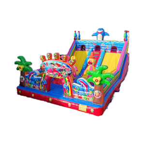 El Mejor Castillo Inflable Comercial de China, Tobogán Inflable con Forma de Tiburón, Trampolín, Marca <span class=keywords><strong>LFT</strong></span>, Modelo <span class=keywords><strong>LFT</strong></span>-1, Capacidad para <span class=keywords><strong>50</strong></span> Personas, en Venta - Product Image 1