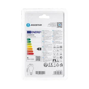 Ampoule LED A60 E27 6W blanc laiteux, efficacité énergétique, longue durée de vie, idéale pour l'éclairage décoratif et d'ambiance. - Product Image 3