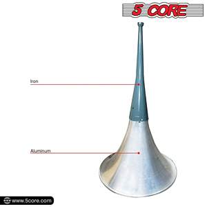 5 Core <b>PA</b> Horn <b>Speaker</b> 22 Inch Trumpet Shape Metal Shell Loud Sound Indoor Outdoor Use With Mounting Bracket - Product Image 4