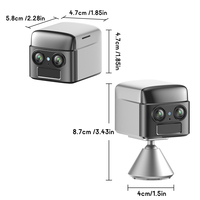 Mini caméra de surveillance CCTV extérieure 4G LTE Wifi avec emplacement pour carte SIM, alimentée par énergie solaire, mini caméra de sécurité CMOS intérieure/extérieure G2