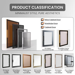 Dernier modèle d'encadrement de portes coulissantes intégrées pour armoires, <span class=keywords><strong>en</strong></span> aluminium, pour portes de placards et portes de cabine, populaire pour l'aviation, disponible <span class=keywords><strong>en</strong></span> gros. - Product Image 4