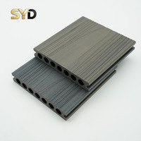 Planche de terrasse en composite WPC, imperméable, antidérapante, surface brossée, revêtement de sol extérieur pour piscine, jardin, patio et terrasse