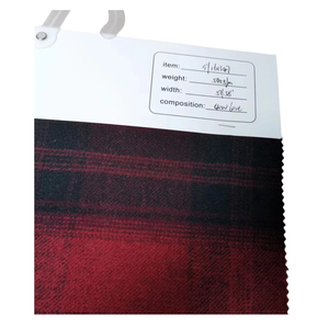 Tissu de laine à carreaux simple face de style printemps à la mode pour les vestes des femmes et des garçons sergé tissé doux avec du fil de laine - Product Image 1