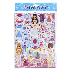 Muñecas de dibujos animados para niños, <span class=keywords><strong>pegatinas</strong></span> de dibujos animados familiares, regalos de cumpleaños para niñas - Product Image 4
