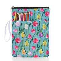 Impression cuir souple tissu lin brodé sublimation rembourré personnalisé mignon étui bible couverture livre pochette avec fermeture éclair