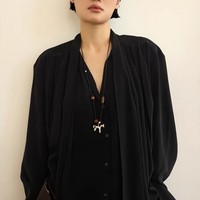 Collier Unisexe Tendance avec Pendentif Cheval du Zodiaque, Élégant, en Zircon Cubique, Chaîne de Pull Automne-Hiver