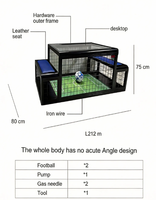 ApexJoy XDA40 Table de football de table à monnayeur, pour borne d'arcade, système de notation double PK, avec détection de mouvement, en métal, version anglaise