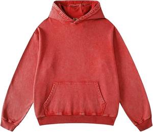 Sudadera holgada para hombre, traje de pareja Batik desgastado, sudadera pesada para hombre o mujer, 100% algodón con cremallera completa Street - Product Image 1