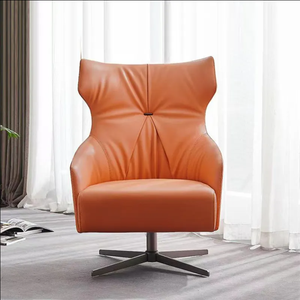Nuevo estilo de muebles de tela naranja oscuro de cuero sofá silla individual moderno juego de sala de estar hecho en China - Product Image 3