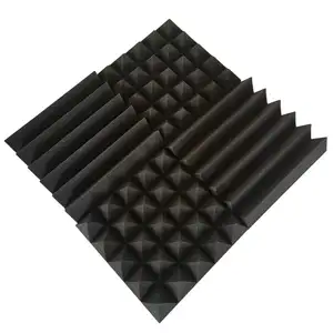 Panneau de mousse acoustique de sortie d'usine bon marché 100% panneaux de forme de bande de polyuréthane mur d'éponge