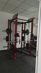 Multi-Function Commercial Smith Machine Training Station Stainless Steel Frame Half <b>Racks</b> Pin Loaded 75kg <b>Weight</b> Stack for Team - Product Image 4