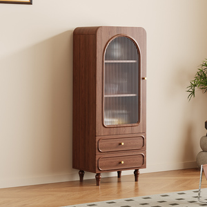 ตู้ข้างเตียงกระจกสไตล์วินเทจ 3 ช่องเก็บของ เฟอร์นิเจอร์ห้องนั่งเล่น - Product Image 3