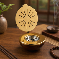 Quemador de Incienso de Madera y Metal con Logotipo Personalizado para Aromatizar el Hogar