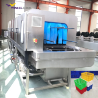 Laveuse de caisses, équipement de nettoyage de plateaux à œufs, machine à laver les paniers à fruits de mer
