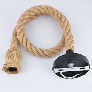 Lámpara Colgante de Cuerda de Cáñamo Industrial para Isla de Cocina, Barra, Lámpara Colgante Decorativa - Product Image 3