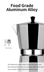 Italiano <span class=keywords><strong>Moka</strong></span> <span class=keywords><strong>Express</strong></span> Aluminio Estufa <span class=keywords><strong>Cafetera</strong></span> <span class=keywords><strong>Moka</strong></span> Pot Diseño moderno Gas y estufa eléctrica Espresso Maker - Product Image 4