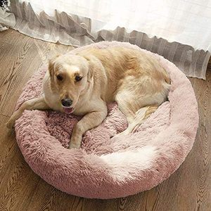 Customized Winter Pet Cat Donut <b>Dog</b> <b>Bed</b> Waterproof Machine Washable Solid Pattern Removable Cover Soft Plush Faux Fur Packed - Product Image 6