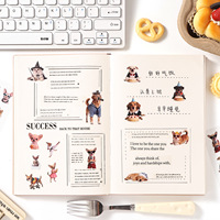 Autocollants mignons pour bullet journal, autocollants pour bullet journal, fournitures pour bullet journal en PET, 6 pièces par paquet