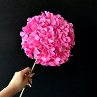 Bunga Hydrangea Sutra Besar Buatan Tangan, Tangkai Bunga Lembut, Dekorasi Pernikahan, Hotel, dan Tempat Acara