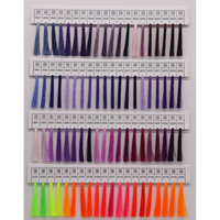 1 pièce, nuancier d'échantillons de fils à broder en soie, 720 couleurs au choix
