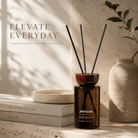 Diffuseur de roseaux en bois d'agar pur 200 ml personnalisé avec bouchon en bois, parfum d'intérieur à marque privée, commandes de senteurs mixtes en gros OEM ODM