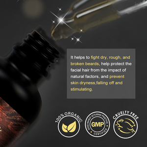 Barbernatural doğal organik erkek organik % sakal balsamı sakal yağı büyüme seti büyümek - Product Image 5