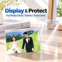 Porte-cartes rigide en PVC enduit, petit porte-cartes transparent pour photos, cartes de tarot, film, housse de protection avec taille personnalisable