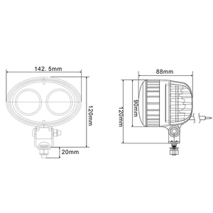Lumière de sécurité d'entrepôt bleu clair 6W - Product Image 6