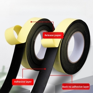 Vente en gros de bandes d'éponge auto-adhésives en caoutchouc <span class=keywords><strong>néoprène</strong></span> noir Ruban adhésif d'isolation en mousse de caoutchouc imperméable anti-bruit - Product Image 5