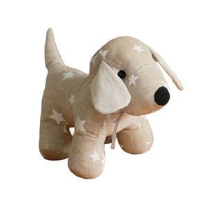 Butée de porte décorative en tissu, motif chien de dessin animé, forme pouf, poupée mignonne, anti-vent, anti-collision, fixation au sol, usage domestique quotidien - Product Image 4