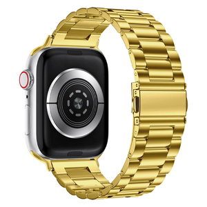 Correa de reloj de pulsera de metal de acero inoxidable de repuesto RYB para <span class=keywords><strong>Apple</strong></span> <span class=keywords><strong>Watch</strong></span> Ultra 9 8 7 6 5 4 3 2 <span class=keywords><strong>SE</strong></span> 38/40/41mm 42/44/45mm - Product Image 6